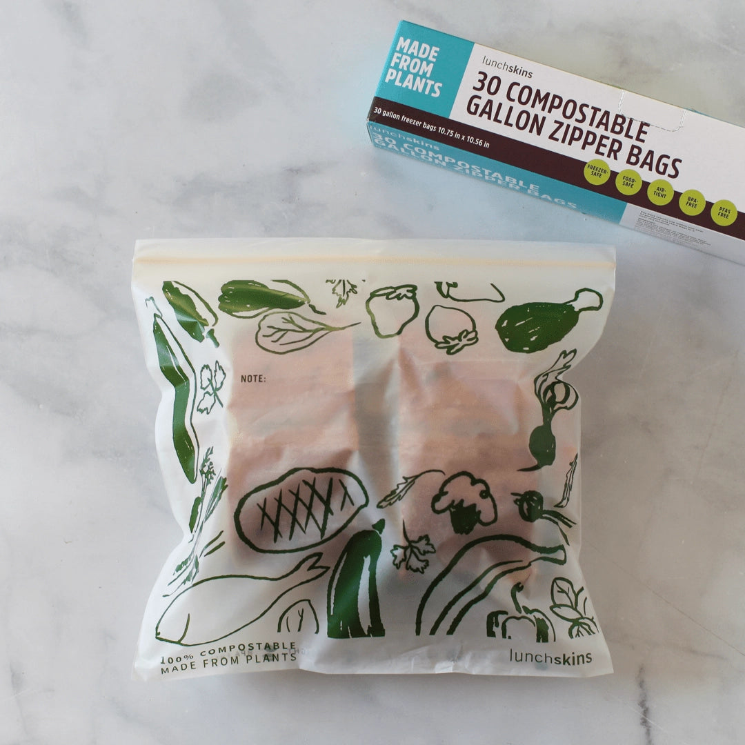 Compostable Ziptop Gallon and Sandwich Bags