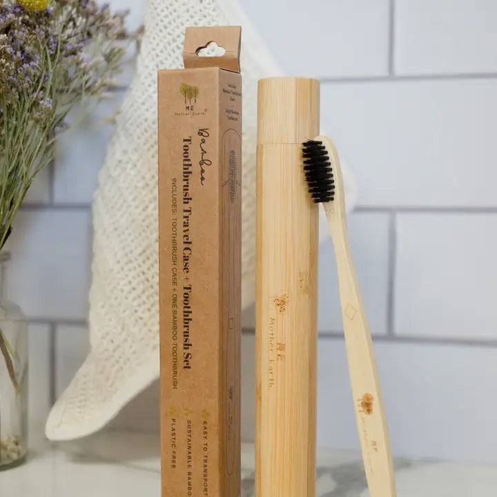 Bamboo Travel Toothbrush & Case