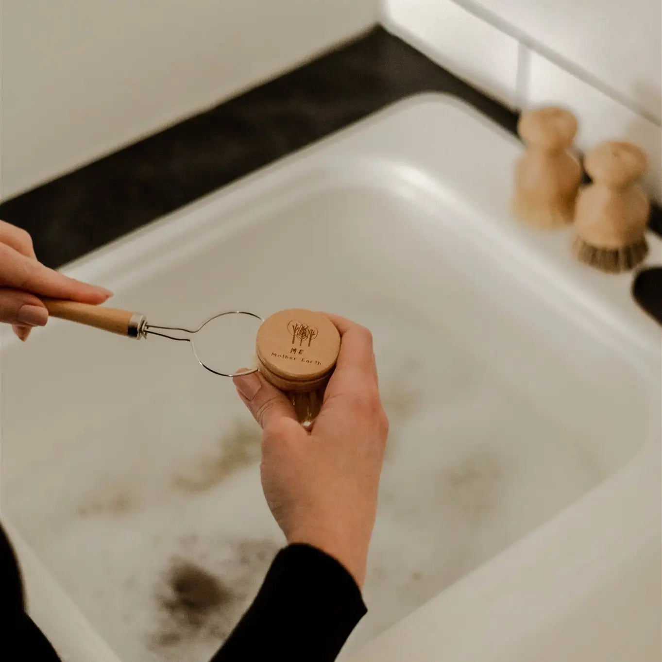 Long Handle Dish Brush with Replaceable Head