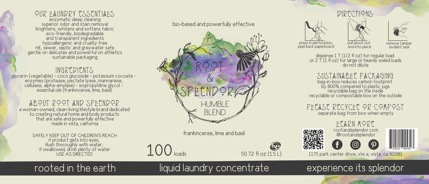 Root & Splendor  Nature's Most Powerful BioActive Laundry