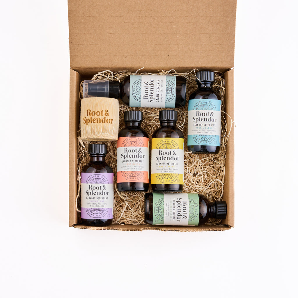 Laundry Essentials Travel & Gift Set w/ Bamboo Measuring Cup