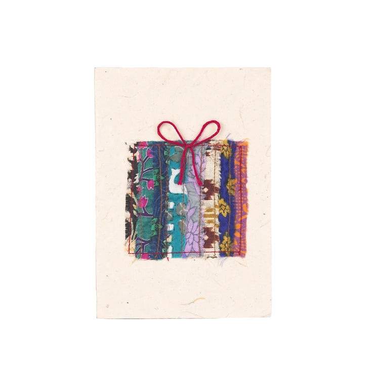 Holiday Greeting Cards - Upcycled Sari Handmade