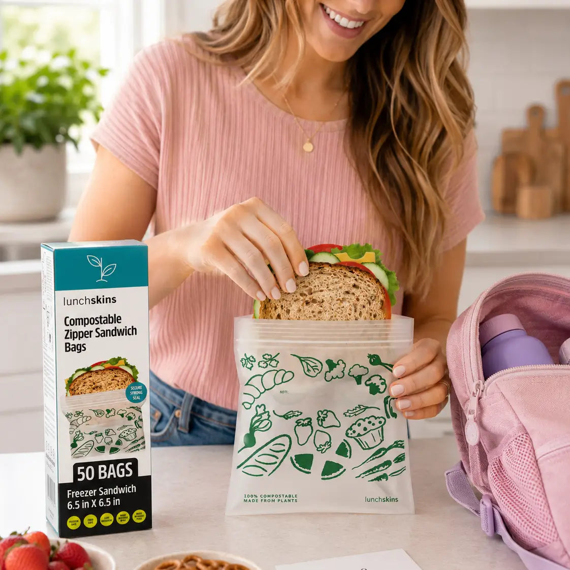 Compostable Ziptop Gallon and Sandwich Bags