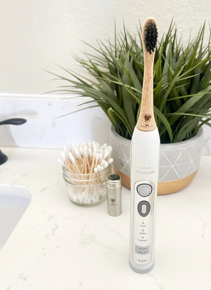 Load image into Gallery viewer, Bamboo Electric Toothbrush Head
